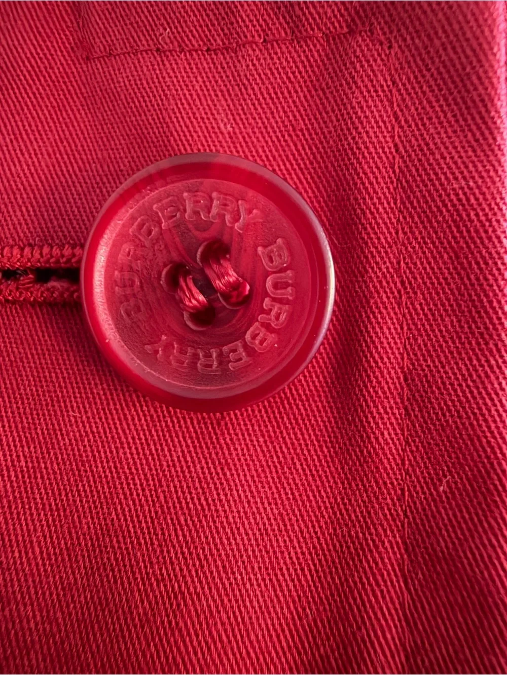 Burberry Red Button Detail Jacket - Picture 4 of 9